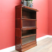 Load image into Gallery viewer, x SOLD Antique Solicitors Bookcase, Four Section Glass Door Bookcase Wernicke Barristers Bookcase. B11795
