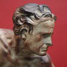 Load image into Gallery viewer, Antique French Bronze and Marble Statue, Art Deco Sculpture, Guislain 1930s B11366
