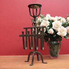 Load image into Gallery viewer, Antique French Hand-Forged Magazine Rack with Ashtray, Magazine Holder. B11424
