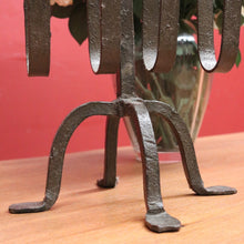Load image into Gallery viewer, x SOLD Antique French Hand-Forged Magazine Rack with Ashtray, Magazine Holder. B11424
