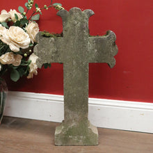 Load image into Gallery viewer, x SOLD Antique French Bluestone Cross, Religious Ornament, Home Devotion Cross. B11859
