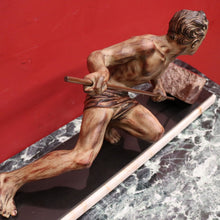 Load image into Gallery viewer, Antique French Bronze and Marble Statue, Art Deco Sculpture, Guislain 1930s B11366
