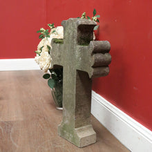 Load image into Gallery viewer, x SOLD Antique French Bluestone Cross, Religious Ornament, Home Devotion Cross. B11859
