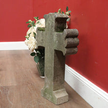 Load image into Gallery viewer, Antique French Bluestone Cross, Religious Ornament, Home Devotion Cross. B11859
