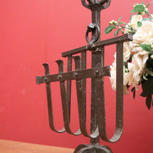 Load image into Gallery viewer, Antique French Hand-Forged Magazine Rack with Ashtray, Magazine Holder. B11424
