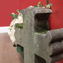 Load image into Gallery viewer, x SOLD Antique French Bluestone Cross, Religious Ornament, Home Devotion Cross. B11859

