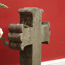 Load image into Gallery viewer, x SOLD Antique French Bluestone Cross, Religious Ornament, Home Devotion Cross. B11859
