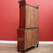 Load image into Gallery viewer, Antique Australian Cedar Two-Height Bookcase or China Cabinet with Shield Doors. B11777
