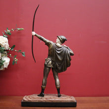 Load image into Gallery viewer, x SOLD Antique French Art Deco Bronze and Marble Base Statue Robin Hood, circa 1930. B11302
