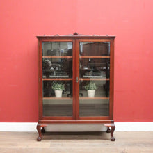 Load image into Gallery viewer, x SOLD Antique Bell Bros, Australian Cedar Two-Door China Cabinet or Display Cupboard. B11759
