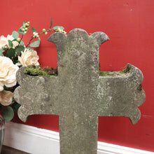 Load image into Gallery viewer, x SOLD Antique French Bluestone Cross, Religious Ornament, Home Devotion Cross. B11859
