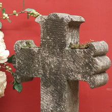 Load image into Gallery viewer, x SOLD Antique French Bluestone Cross, Religious Ornament, Home Devotion Cross. B11859
