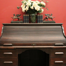Load image into Gallery viewer, x SOLD Antique English Roll-top Desk, Office Desk, Home Office Desk, Drawers. B11970
