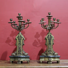 Load image into Gallery viewer, Pair of Antique French Table or Sideboard Candelabras, Candlestick Holders B11313
