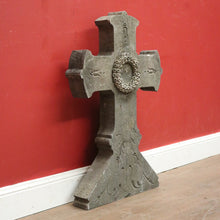 Load image into Gallery viewer, Antique French Bluestone Cross, Ornament Garden Display or Crucifix B11858
