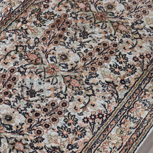 Load image into Gallery viewer, Hali Handmade Silk Persian Kashmir Hall Runner Rug in Cream and Pastel Tones. B13133
