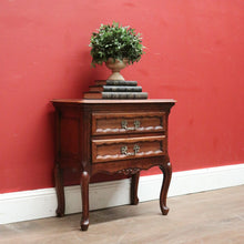 Load image into Gallery viewer, x SOLD Vintage French Provincial Oak Two-drawer Cabinet or lamp Table or Bedside. B11953
