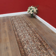 Load image into Gallery viewer, Hali Handmade Silk Persian Kashmir Hall Runner Rug in Cream and Pastel Tones. B13133
