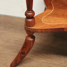 Load image into Gallery viewer, x SOLD Antique French Walnut and Marquetry Top Side Table or Lamp Table with a Tier Base. B11824
