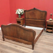 Load image into Gallery viewer, Antique French Double Bed, includes the Headboard, Foot and Side Rails. B11964
