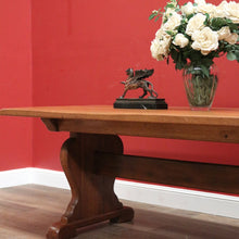 Load image into Gallery viewer, X Sold French Refectory Table, Twin Pedestal, Slab Top Kitchen Table, Dining Table. B11401
