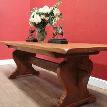 Load image into Gallery viewer, X Sold French Refectory Table, Twin Pedestal, Slab Top Kitchen Table, Dining Table. B11401
