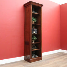 Load image into Gallery viewer, x SOLD Tall and Narrow go-anywhere Vintage French Bookcase, Display Cabinet, Cupboard. B11940
