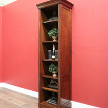 Load image into Gallery viewer, x SOLD Tall and Narrow go-anywhere Vintage French Bookcase, Display Cabinet, Cupboard. B11940
