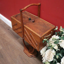 Load image into Gallery viewer, x SOLD Vintage French Knitting or Sewing Box with a Scissor Action Opening and 5 Section Storage. B11873
