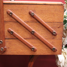 Load image into Gallery viewer, x SOLD Vintage French Knitting or Sewing Box with a Scissor Action Opening and 5 Section Storage. B11873
