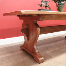 Load image into Gallery viewer, X Sold French Refectory Table, Twin Pedestal, Slab Top Kitchen Table, Dining Table. B11401
