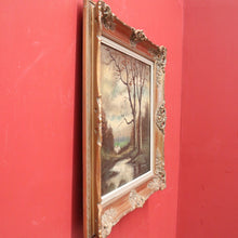 Load image into Gallery viewer, Framed Oil on Canvas, Antique French Oil Painting in a Gilt Timber and Gesso Frame, Landscape, Still-life. B11687

