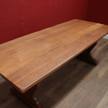 Load image into Gallery viewer, X Sold French Refectory Table, Twin Pedestal, Slab Top Kitchen Table, Dining Table. B11401
