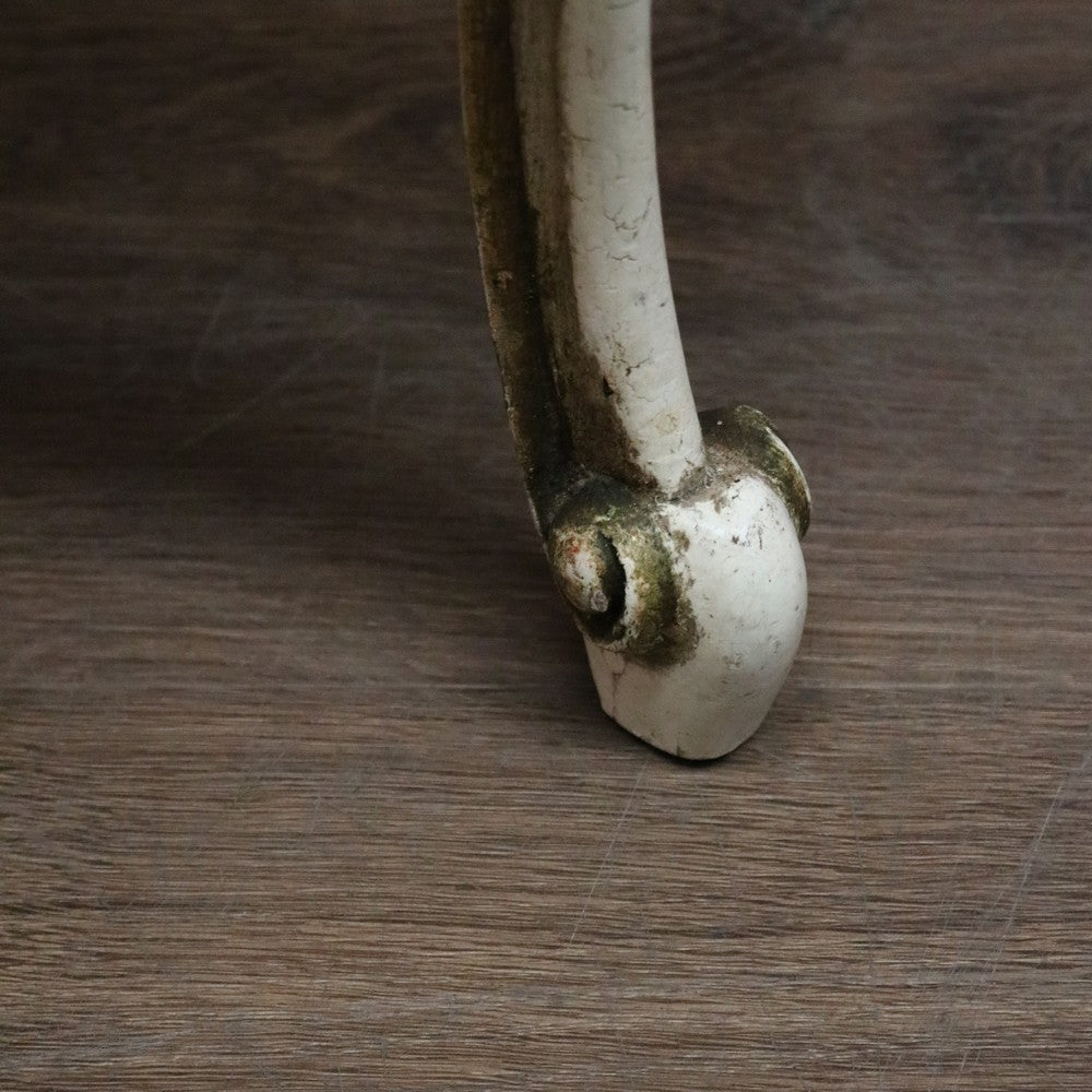 x SOLD Vintage French Circular Hand-painted Coffee Table, Cane Insert ...