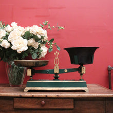 Load image into Gallery viewer, x SOLD French Force Cast Iron Market or Kitchen Scales with Brass Pans or Dishes, Decorative Display Piece. B11894
