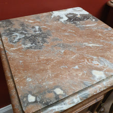Load image into Gallery viewer, x SOLD A Pair of Antique French Oak and Marble Top Lamp Table or Bedsides. B12086
