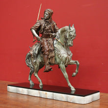 Load image into Gallery viewer, x SOLD 1940 Edition of Emile Guillemin&#39;s &#39;Arab Rider&#39; Carrying Wild Game, Bronze Statue. B11301
