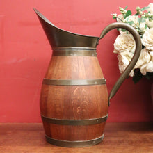 Load image into Gallery viewer, Antique French Pitcher or Jug, French Oak and Brass Bound Water Jug or Ewer. B11954
