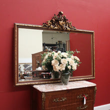 Load image into Gallery viewer, Antique Mirror, Gilt Italian Wall Mirror, Hall Mirror with Bird and Scrollwork Detail. B11627
