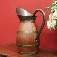 Load image into Gallery viewer, x SOLD Antique French Pitcher or Jug, French Oak and Brass Bound Water Jug or Ewer. B11954
