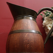Load image into Gallery viewer, x SOLD Antique French Pitcher or Jug, French Oak and Brass Bound Water Jug or Ewer. B11954
