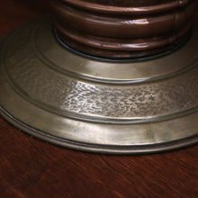 Load image into Gallery viewer, x SOLD Antique Belgian Copper and Brass Umbrella Holder or Stand, Fleur de Lis in Shield. B11680
