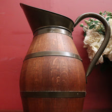 Load image into Gallery viewer, Antique French Pitcher or Jug, French Oak and Brass Bound Water Jug or Ewer. B11954
