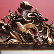 Load image into Gallery viewer, Antique Mirror, Gilt Italian Wall Mirror, Hall Mirror with Bird and Scrollwork Detail. B11627
