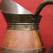 Load image into Gallery viewer, x SOLD Antique French Pitcher or Jug, French Oak and Brass Bound Water Jug or Ewer. B11954
