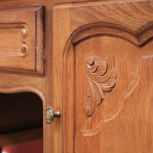 Load image into Gallery viewer, x SOLD Antique French Oak and Tri-fold Bevelled Mirror Dressing Table or Ladies&#39; Desk B11552
