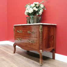 Load image into Gallery viewer, Antique French Chest of Drawers with Marble Top and Gilt Brass Handles and Mounts. B11542
