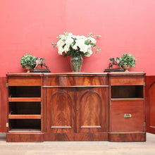 Load image into Gallery viewer, Antique English Mahogany Four-door Sideboard, Hall Cabinets or Buffet Cupboard. B11982

