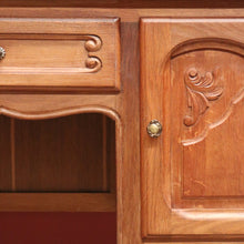 Load image into Gallery viewer, x SOLD Antique French Oak and Tri-fold Bevelled Mirror Dressing Table or Ladies&#39; Desk B11552
