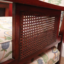 Load image into Gallery viewer, x SOLD Antique Australian Cedar Armchairs, Cane Side Lounge Chairs, Pair of Chairs. B11779
